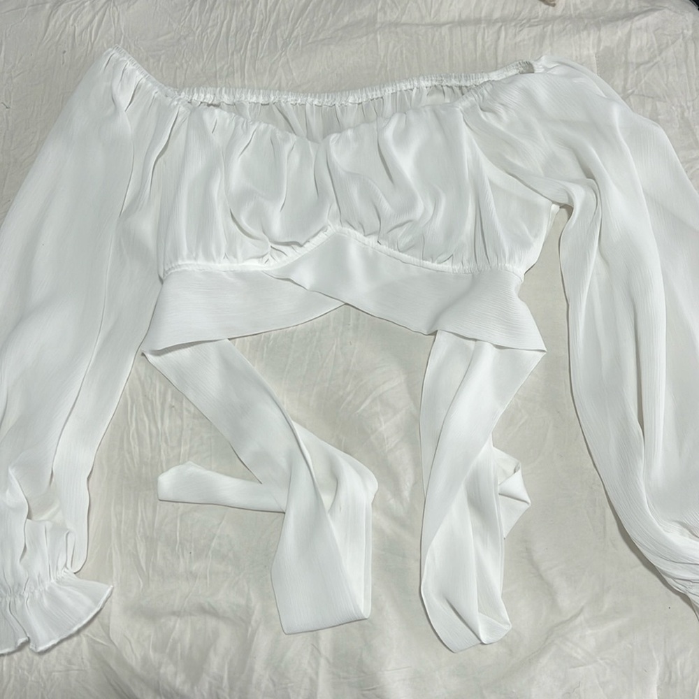 White off the shoulder blouse